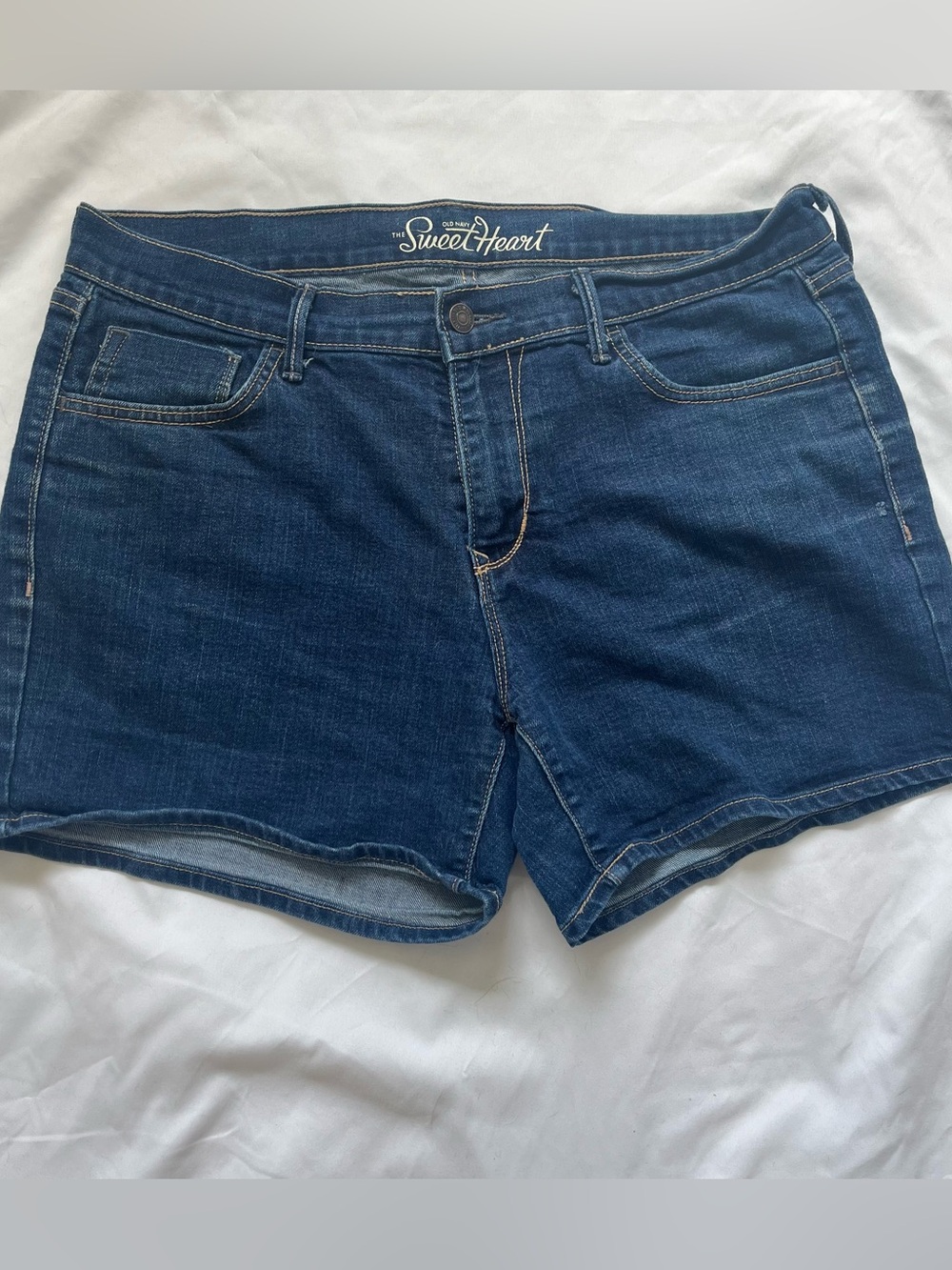 Old Navy Sweetheart Dark Blue Denim Shorts Size 12